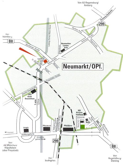 Lageplan Landratsamt Neumarkt